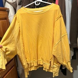 Free People Yellow Sweatshirt